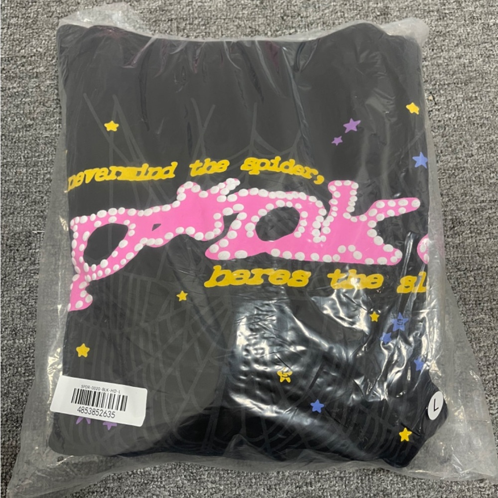 SP5DER  (Pink Hoodie Black)